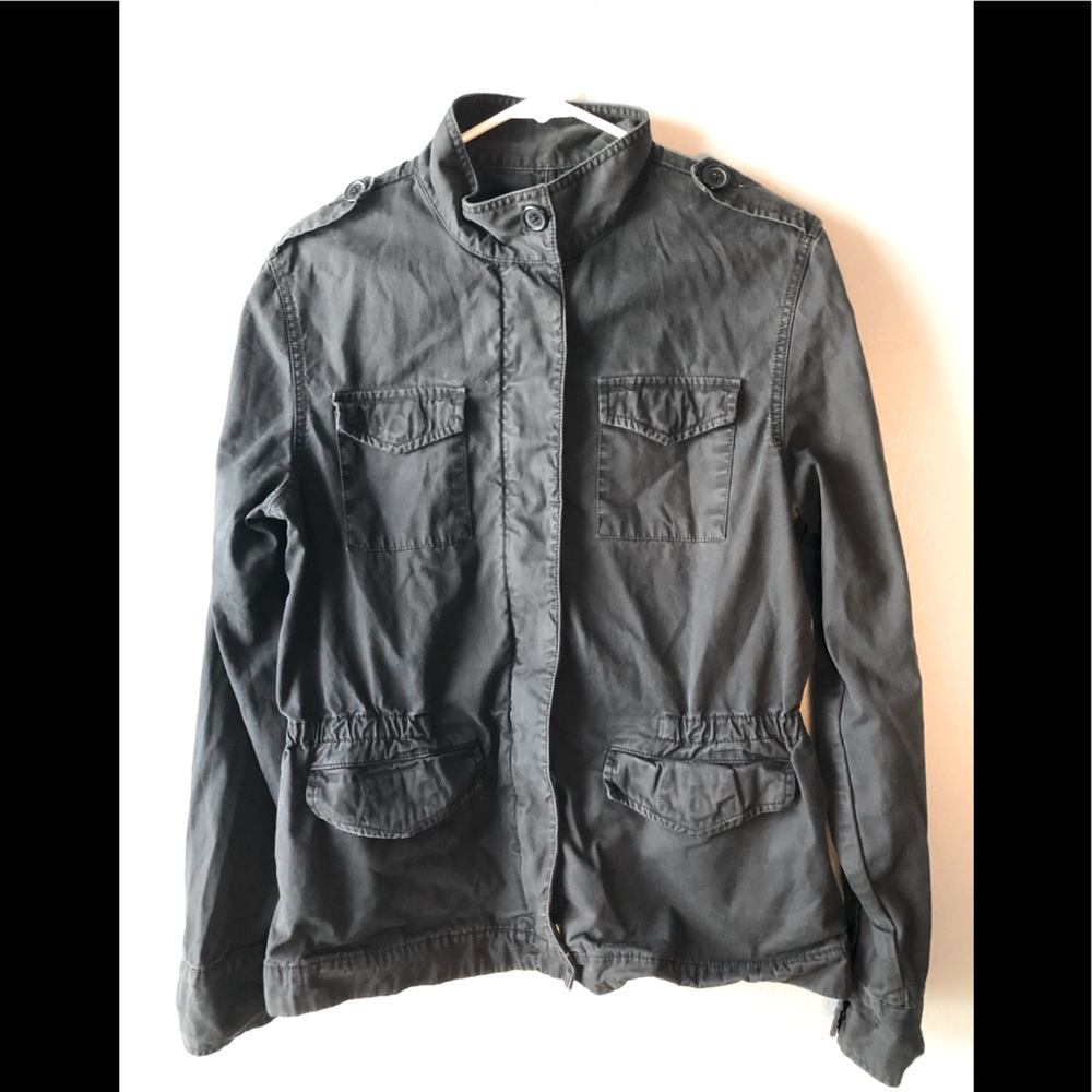 Faded Black Cargo Jacket